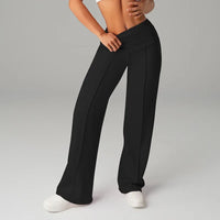 Barcelona™ Damenhose mit hohem, formendem Bund und geradem, lockerem und komfortablem Schnitt – Schwarz