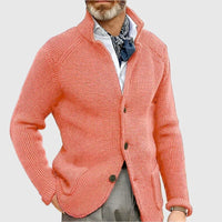 Philipp | Herren Raffinierte Knöpfen Strickjacke – Hell Rot
