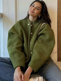 Irra | Modischer Retro-Mantel für Damen – Elegant & Zeitlos – Oliv