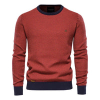 Steinmann | Herrenpullover mit Rautenmuster – Orange