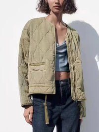 Flur | Oversized Vintage Gepolsterte Damenjacke – Grün