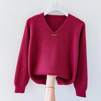 NADJA - ENG ANLIEGENDER RIPPSTRICKPULLOVER – Rosa