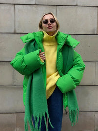 Asytrwa | Damenmantel im Retro American Street Style – Grün