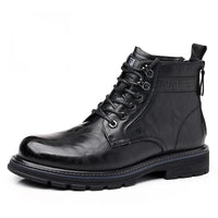 Elegante Business Stiefel für Herren – Schwarzes Gemuster