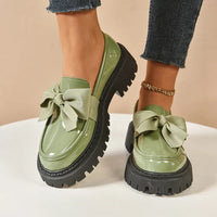 Batya – Elegante Rutschfeste Schuhe Mit Schleife – Grün