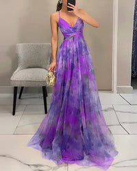 Nalina - Fließendes geblümtes Maxikleid – Hoch