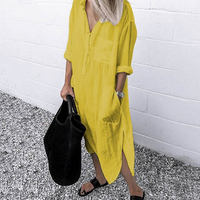Lotte Leinen Kleid | Modisches und bequemes Sommerkleid – Gelb