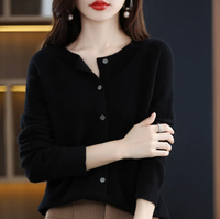 Leonie | Merinowoll-Cardigans – Schwarz