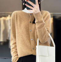 Leonie | Merinowoll-Cardigans – Camel