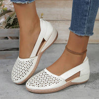 OrthoBliss™ | Bequeme Slingback-Halbschuhe für den ganzen Tag – Weiß