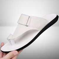 Callen Luxe™ | Nackte Leder-Sandalen – Weiß