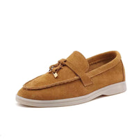 Damen Lässige Flache Casual Loafer – Braun