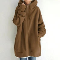 Hoodie Damen Oversize Kapuzenpullover | Lässig & Bequem – Braun