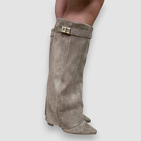 Lidia | Stiefel mit modernem Reißverschluss – Grau