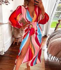 Heidi | - Wickelsommerkleid – Rot