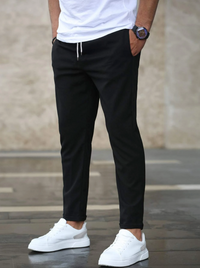 Kristof | Herren Slim Fit Chinohose – Schwarz