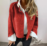 Leydoria | Beigefarbener Kaschmirpullover – Rot