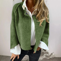 Leydoria | Beigefarbener Kaschmirpullover – Grün