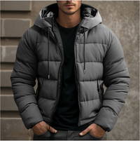 Anthony | Herren Comfort Kapuze Steppjacke – Grau