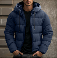 Anthony | Herren Comfort Kapuze Steppjacke – Blau