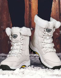 Reithira | Langlebige Damenstiefel mit Fellfutter – Weiß