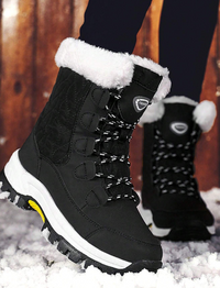 Reithira | Langlebige Damenstiefel mit Fellfutter – Schwarz