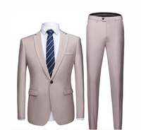 Herren Zweiteiler Set | Hochzeitsgast Anzug – Khaki