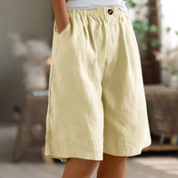 Lea | Loose-Fit Casual Shorts – Beige