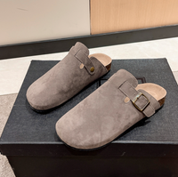 Maximilian | Herren Orthopädische Leder-Slip-on-Pantoletten – Grau