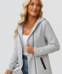 Kuscheliger Alltags-Hoodie-Mantel – Bequem & Vielseitig kombinierbar – Grau