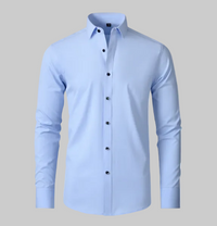 Jonathan | Herren Knitterfreies Stretchhemd – Hellblau