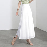Riviera Eleganz™ Weite Hose mit Überwurf – Weiß