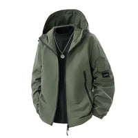 Herren Winter Skijacke mit Kapuze | Übergröß – Oliv