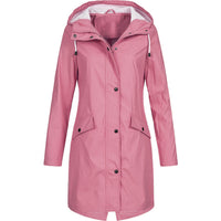 Modische Regenjacke für Damen | Mit Kapuze – Rosa
