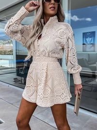 Frenky Norelli | Ibiza Spitzen-Sommer-Set – Beige