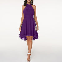 Loren - Schickes Kleid mit Rüschen – Lila