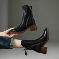 Selina | Damen Blockabsatz Stiefeletten – Schwarz