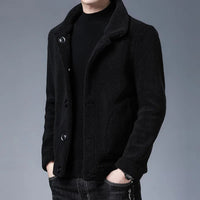 WILHELM - TEDDYJACKE MIT KNÖPFEN – Schwarz