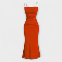 Mia Muse - Elegantes Maxikleid für festliche Anlässe – Orange
