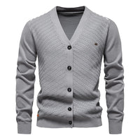 Schneider | Warmer Herren Cardigan mit V-Ausschnitt – Grau