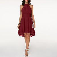 Loren - Schickes Kleid mit Rüschen – Rot