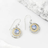 Boho Saturn mit Türkis-Opal-Ohrringen – Blau