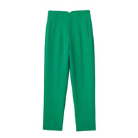 Gabriela - Elegante Hochbundhose – Grün