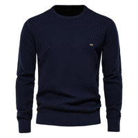 Unifarbener Pullover für Männer - GREG – Schwarz