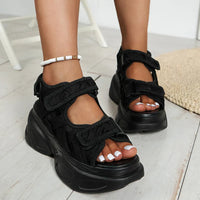 Heidi-Mode | Super Plattform Chunky Sandalen – schwarz
