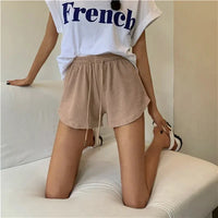Sommerliche Sweat Shorts für Damen - Bequeme kurze Musselinhosen für heiße Tage – Khaki