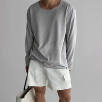 ODELL - LEICHTER LANGARMLIGER PULLOVER – Grau