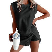 Set Marena™ Mit Ärmellosem Oberteil Und Wickel-Skort – Schwarz