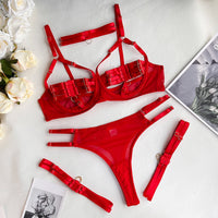 Amanda | 4-teiliges Dessous-Set – Rot