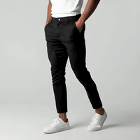 Herrenhose | Chino mit gerader Beinführung – Schwarz